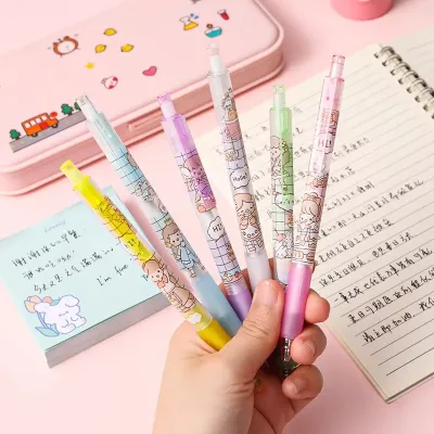 4 Pcs Kawaii Cartoon Black Ink Ball Pens